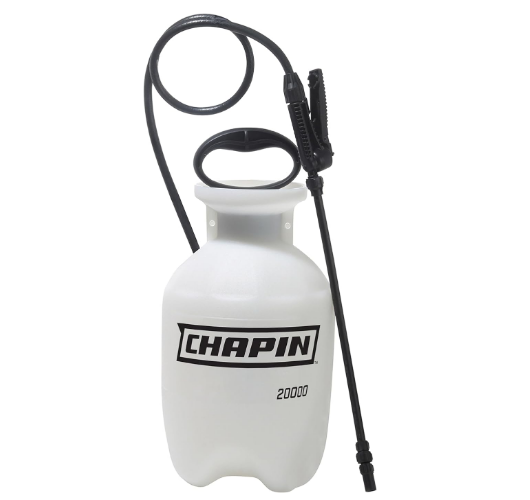 Chapin 20000 Made in USA 1 -Gallon Lawn and Garden Pump Pressured Sprayer, for Spraying Plants, Garden Watering, Weeds and Pests, Polypropylene, Translucent White